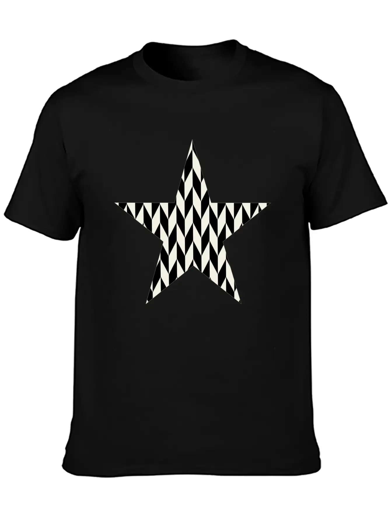 Star Black And White Relaxed Everyday Tee – Lightweight And Durable Cotton