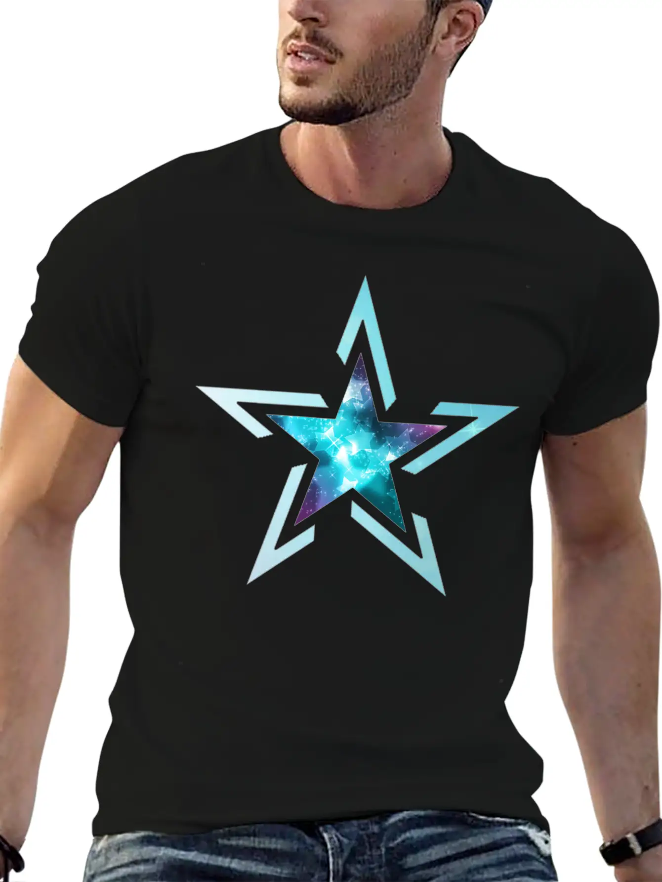 Star Breathable Soft Cotton T-Shirt – Timeless Casual Look