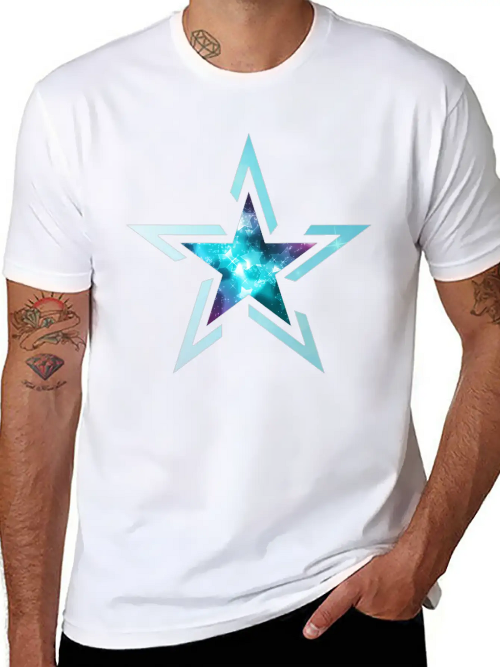 Star Breathable Soft Cotton T-Shirt – Timeless Casual Look
