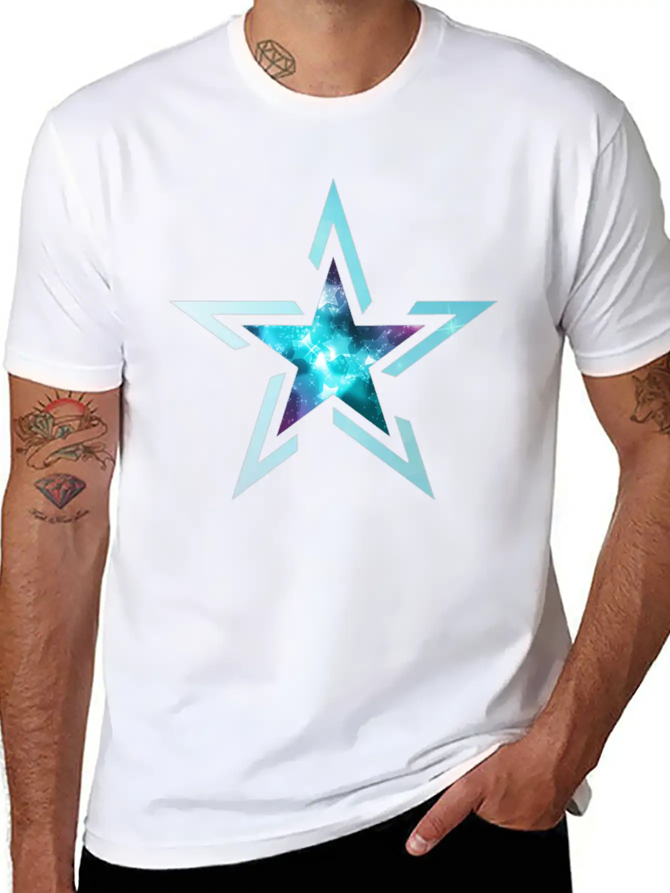 Star Breathable Soft Cotton T-Shirt – Timeless Casual Look