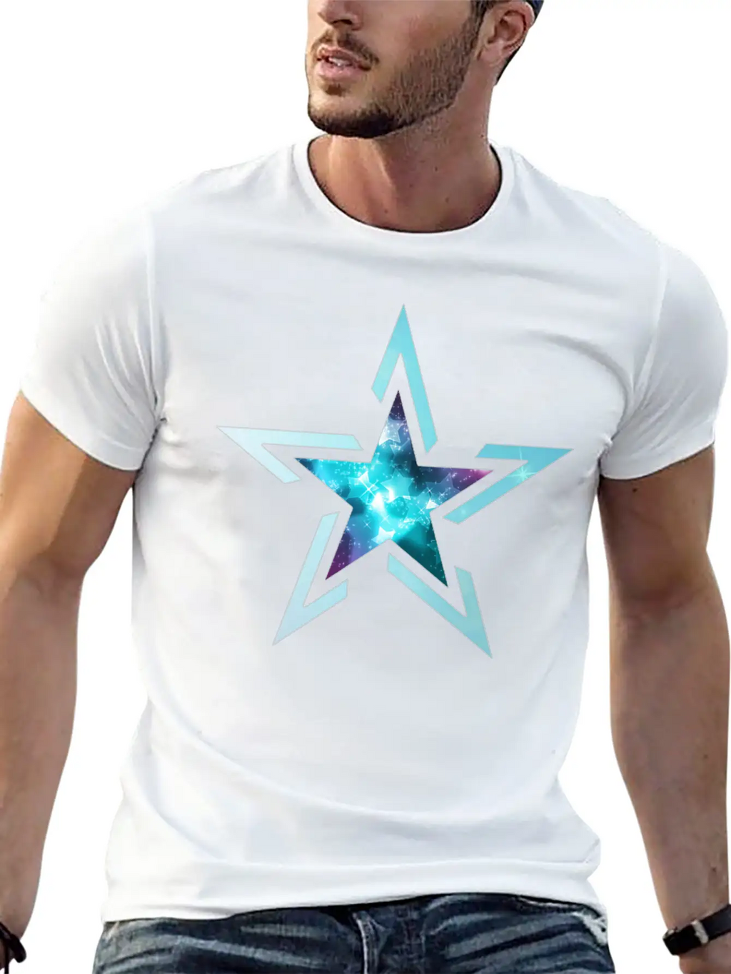 Star Breathable Soft Cotton T-Shirt – Timeless Casual Look