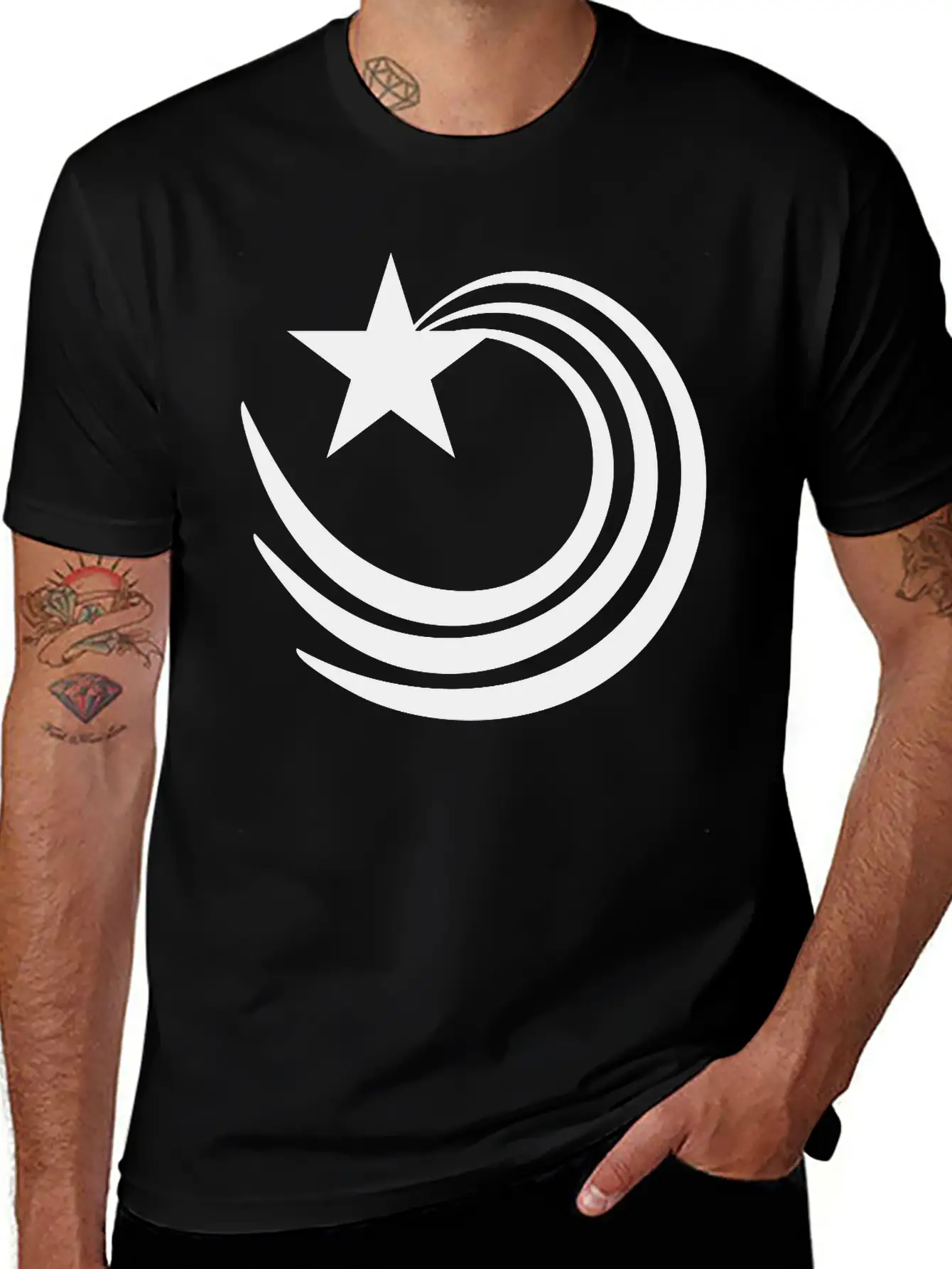 Star Logo Unisex Casual T-Shirt – Clean Design For Daily Comfort