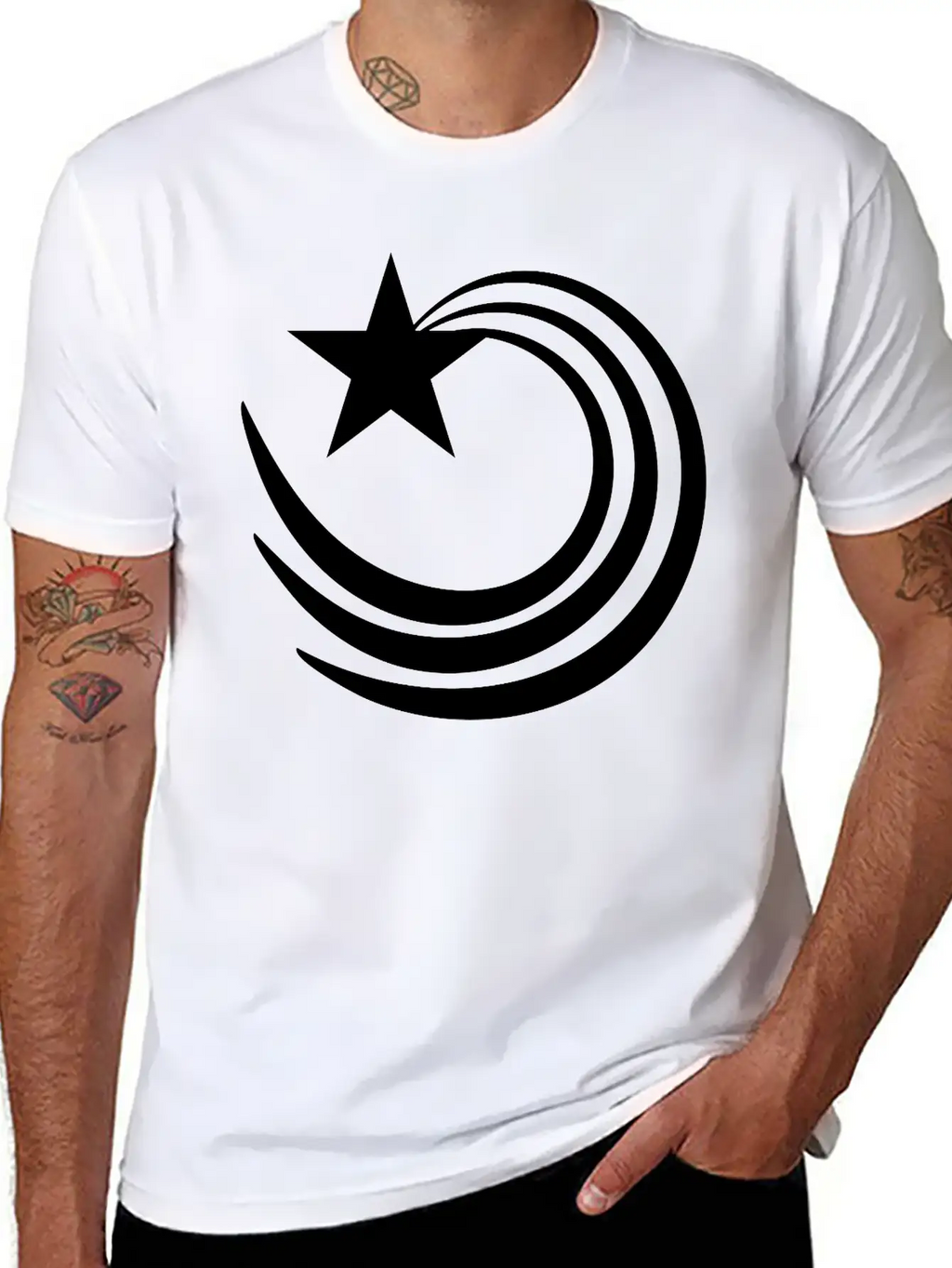 Star Logo Unisex Casual T-Shirt – Clean Design For Daily Comfort