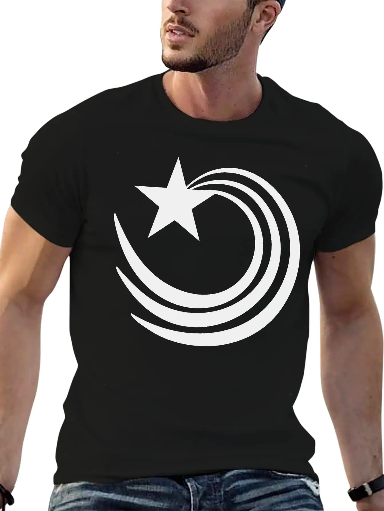 Star Logo Unisex Casual T-Shirt – Clean Design For Daily Comfort