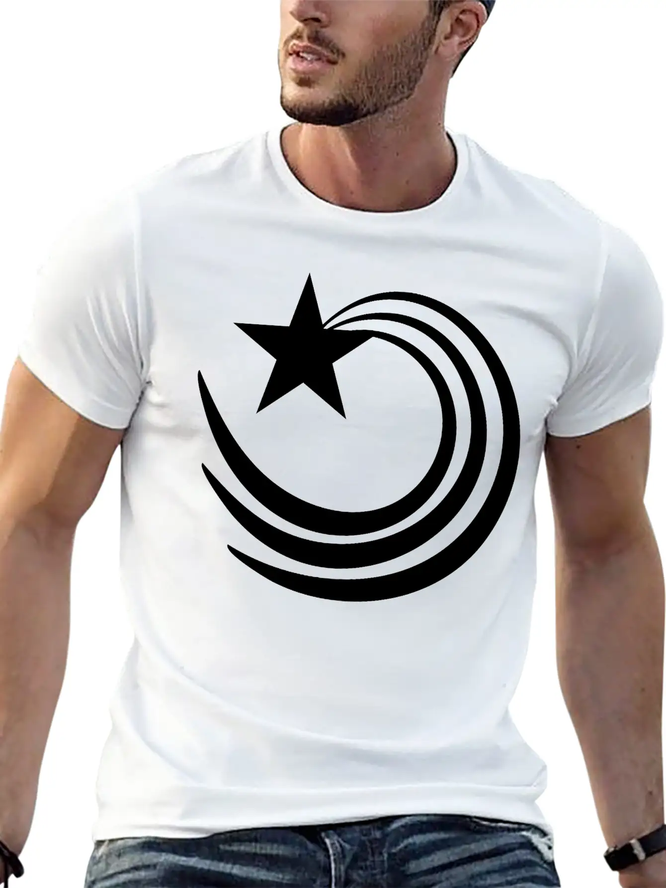 Star Logo Unisex Casual T-Shirt – Clean Design For Daily Comfort