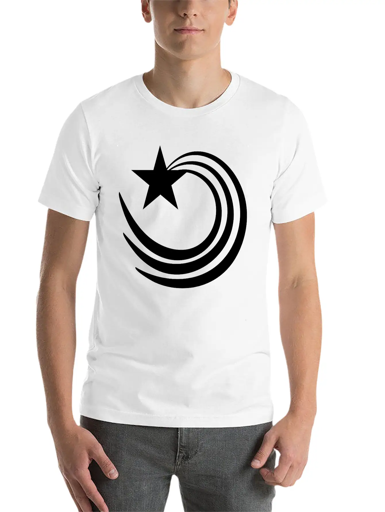 Star Logo Unisex Casual T-Shirt – Clean Design For Daily Comfort