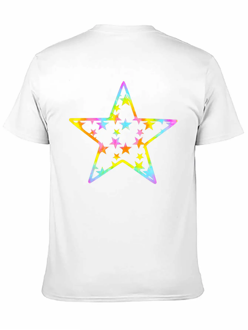 Star Tie Dye Cartoon Unisex Casual T-Shirt – Clean Design For Daily Comfort