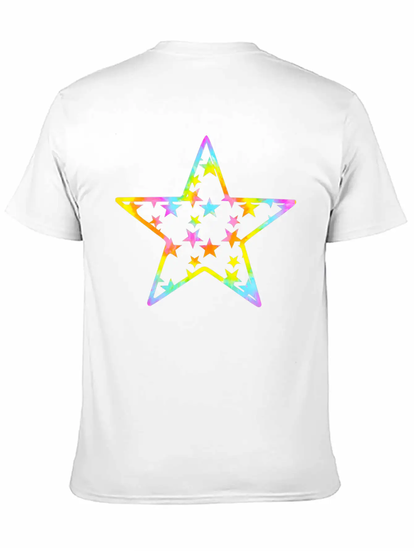 Star Tie Dye Cartoon Unisex Casual T-Shirt – Clean Design For Daily Comfort