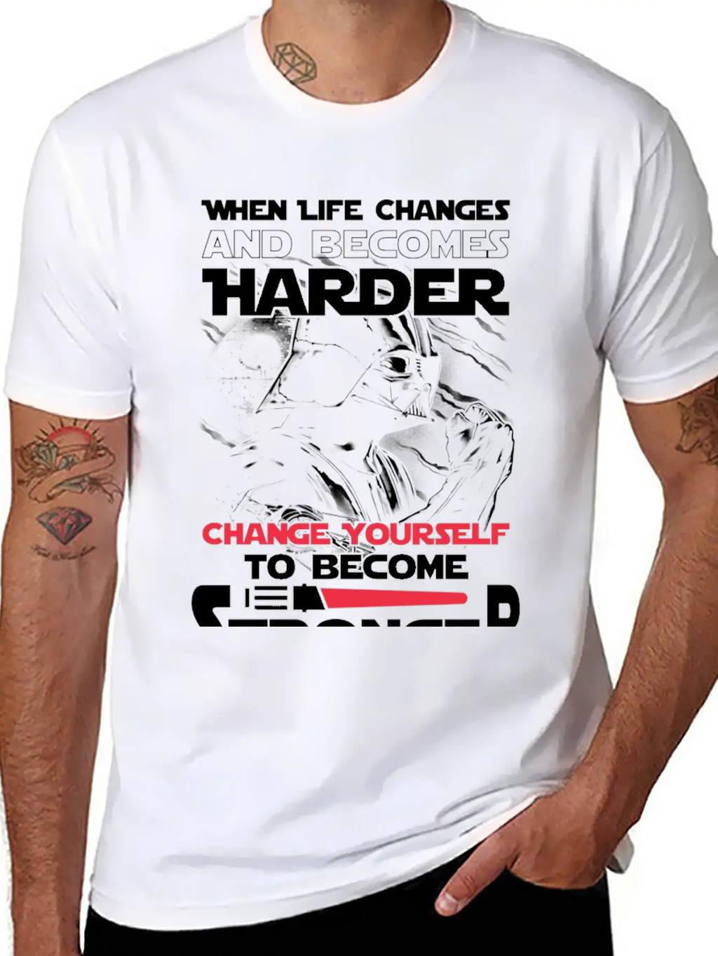 Star Wars - Change Yourself To Become Stronger Relaxed Everyday Tee – Lightweight And Durable Cotton
