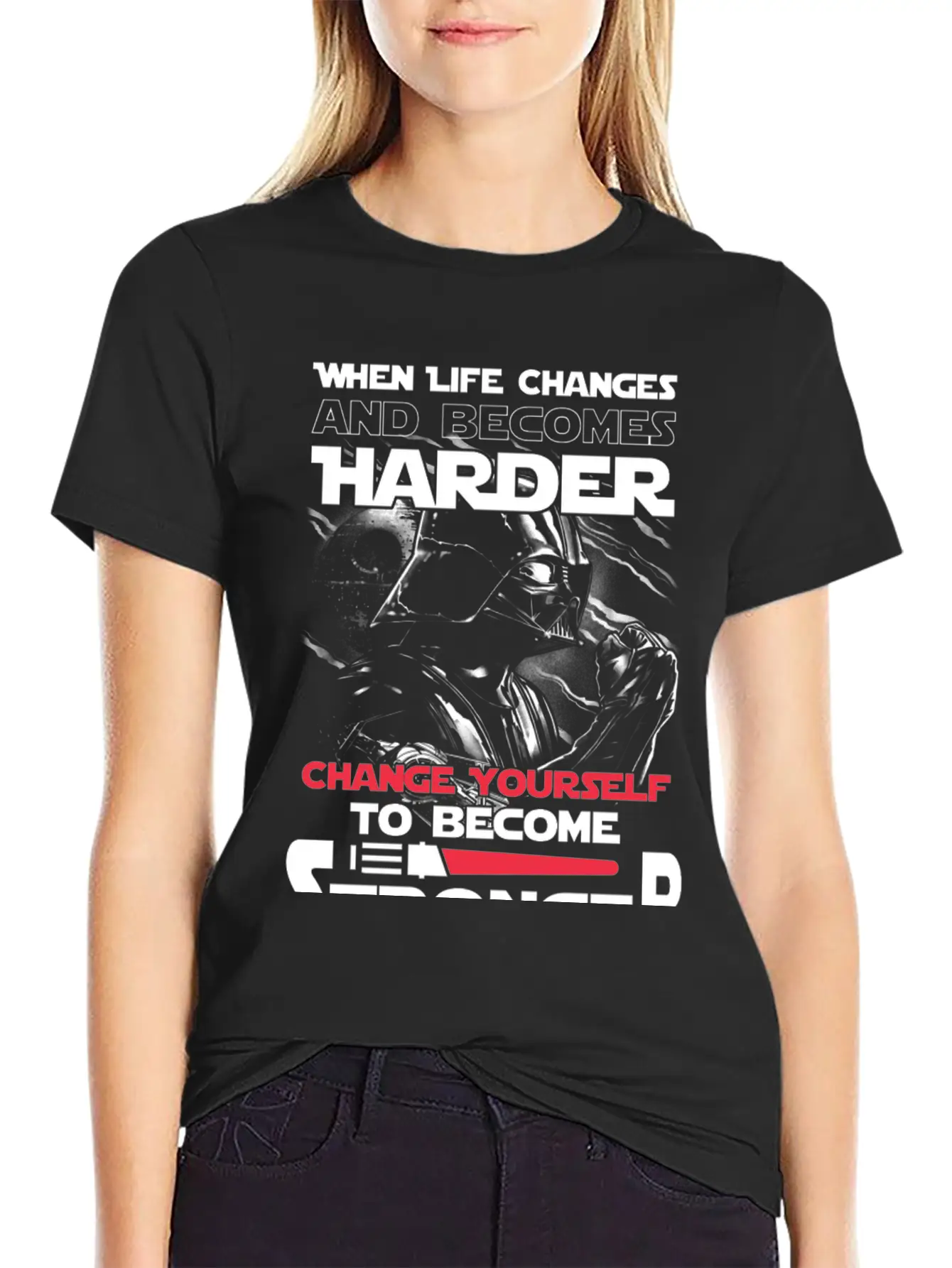 Star Wars - Change Yourself To Become Stronger Relaxed Everyday Tee – Lightweight And Durable Cotton