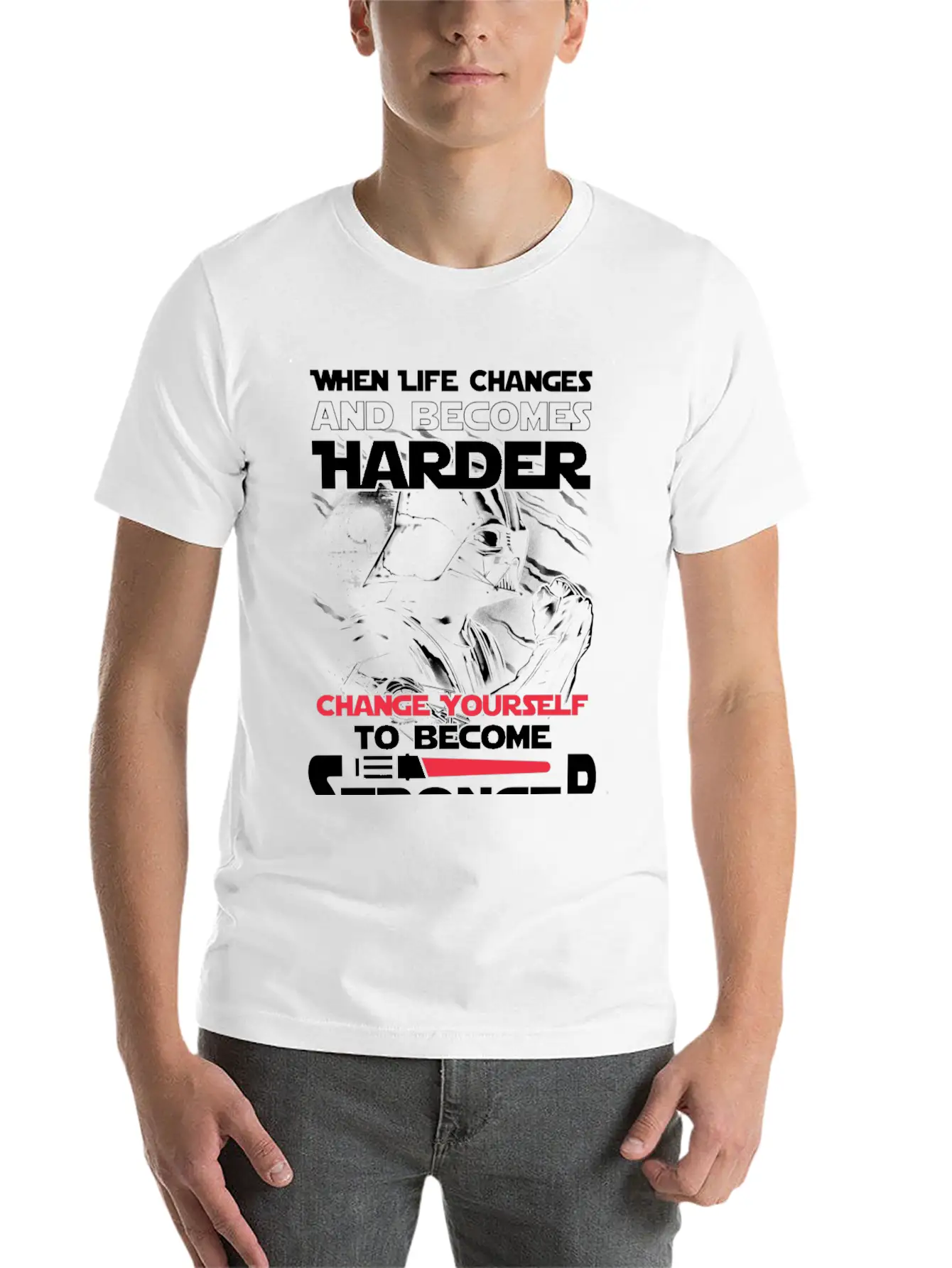 Star Wars - Change Yourself To Become Stronger Relaxed Everyday Tee – Lightweight And Durable Cotton