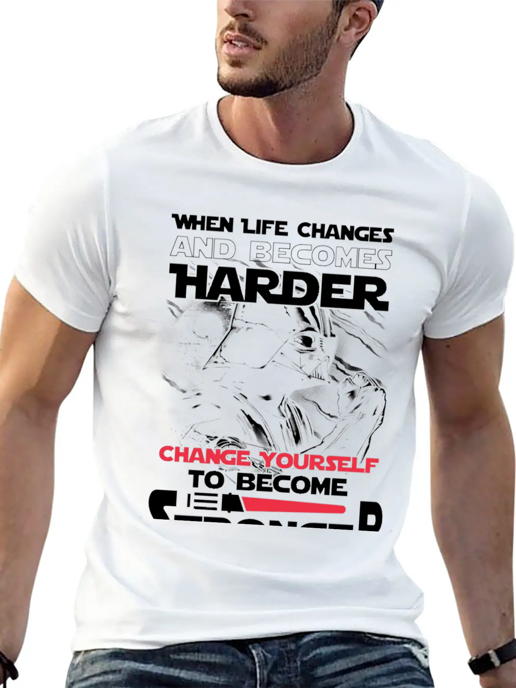 Star Wars - Change Yourself To Become Stronger Relaxed Everyday Tee – Lightweight And Durable Cotton