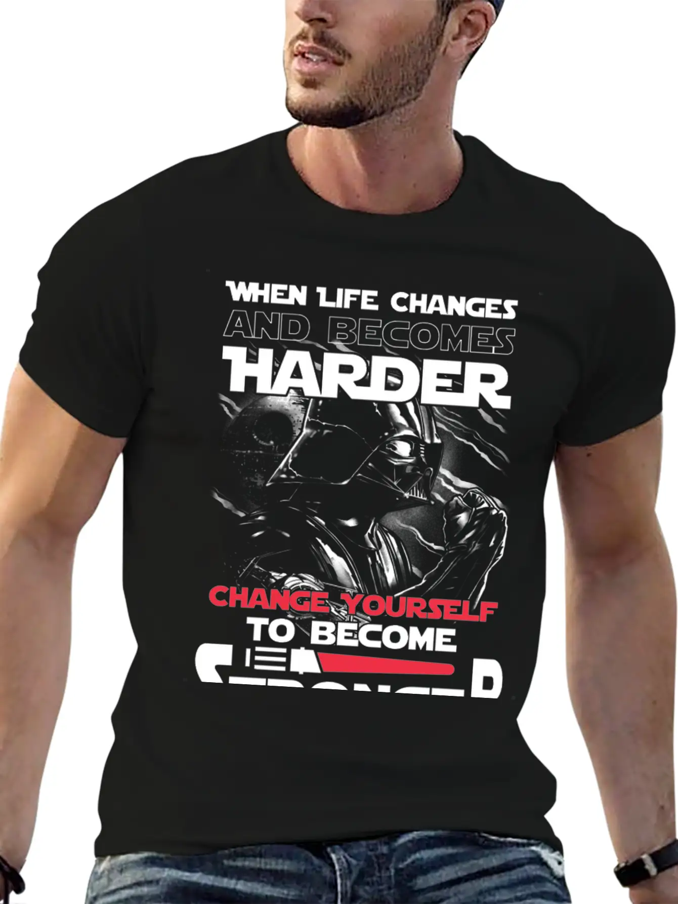 Star Wars - Change Yourself To Become Stronger Relaxed Everyday Tee – Lightweight And Durable Cotton