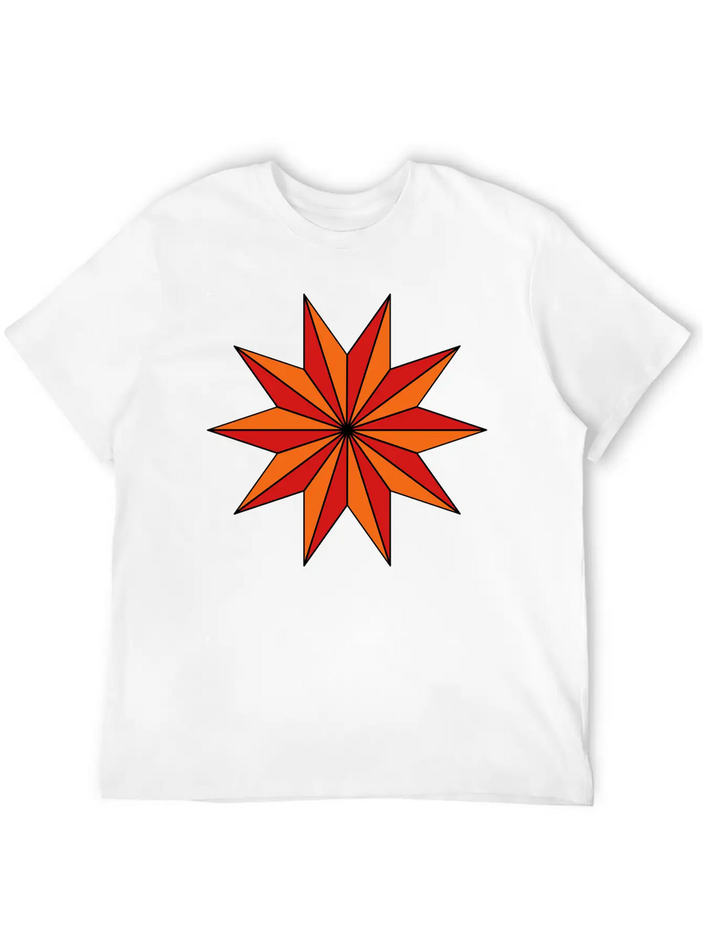 Star With 10 Rays Timeless Short Sleeve Tee – Comfy And Minimalist Design