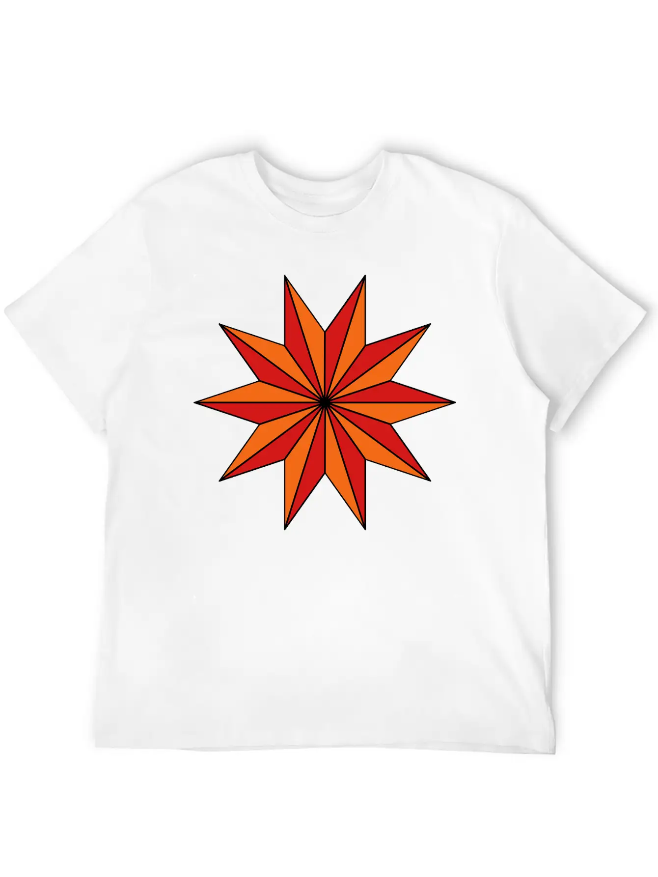 Star With 10 Rays Timeless Short Sleeve Tee – Comfy And Minimalist Design