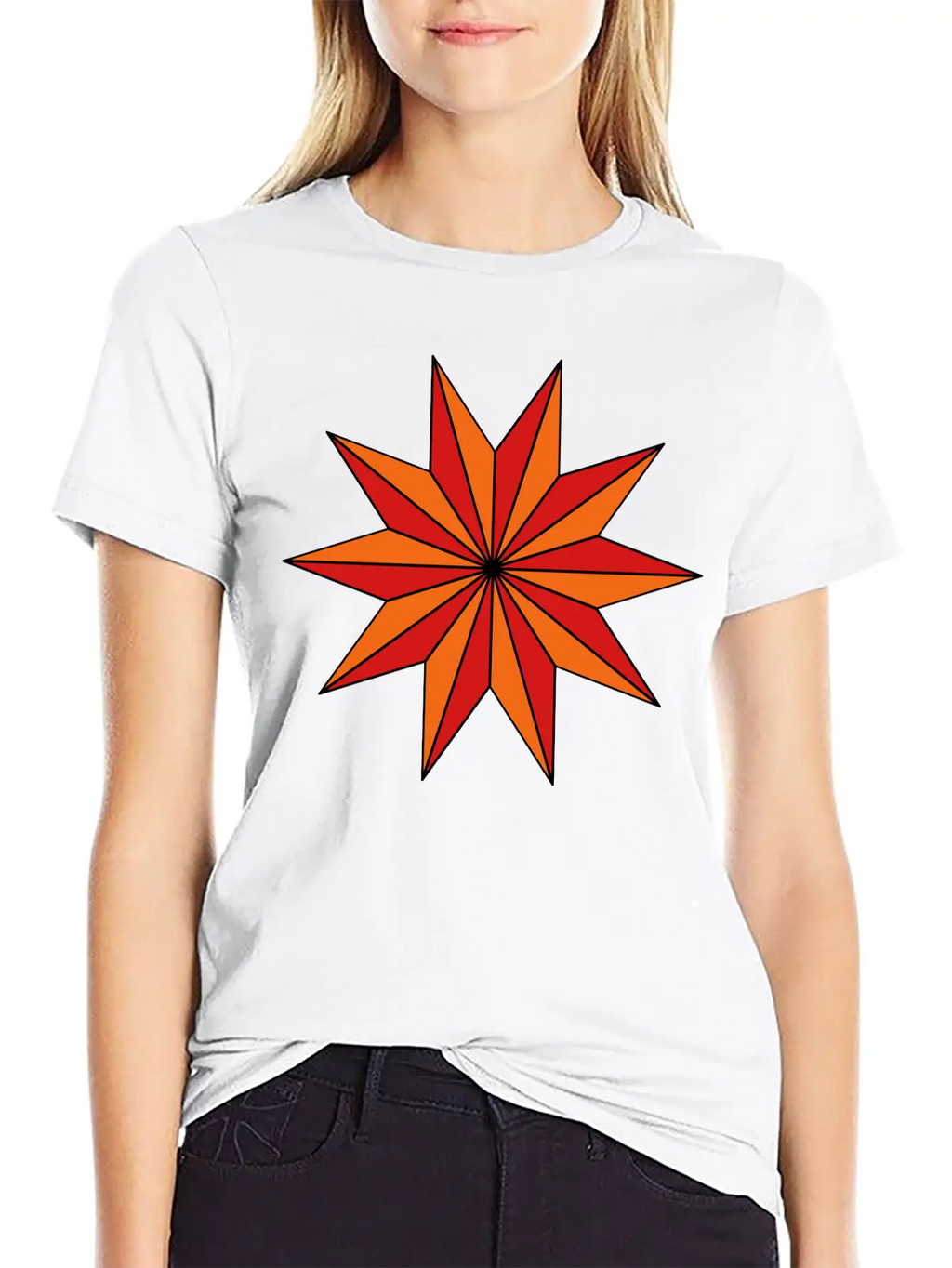 Star With 10 Rays Timeless Short Sleeve Tee – Comfy And Minimalist Design
