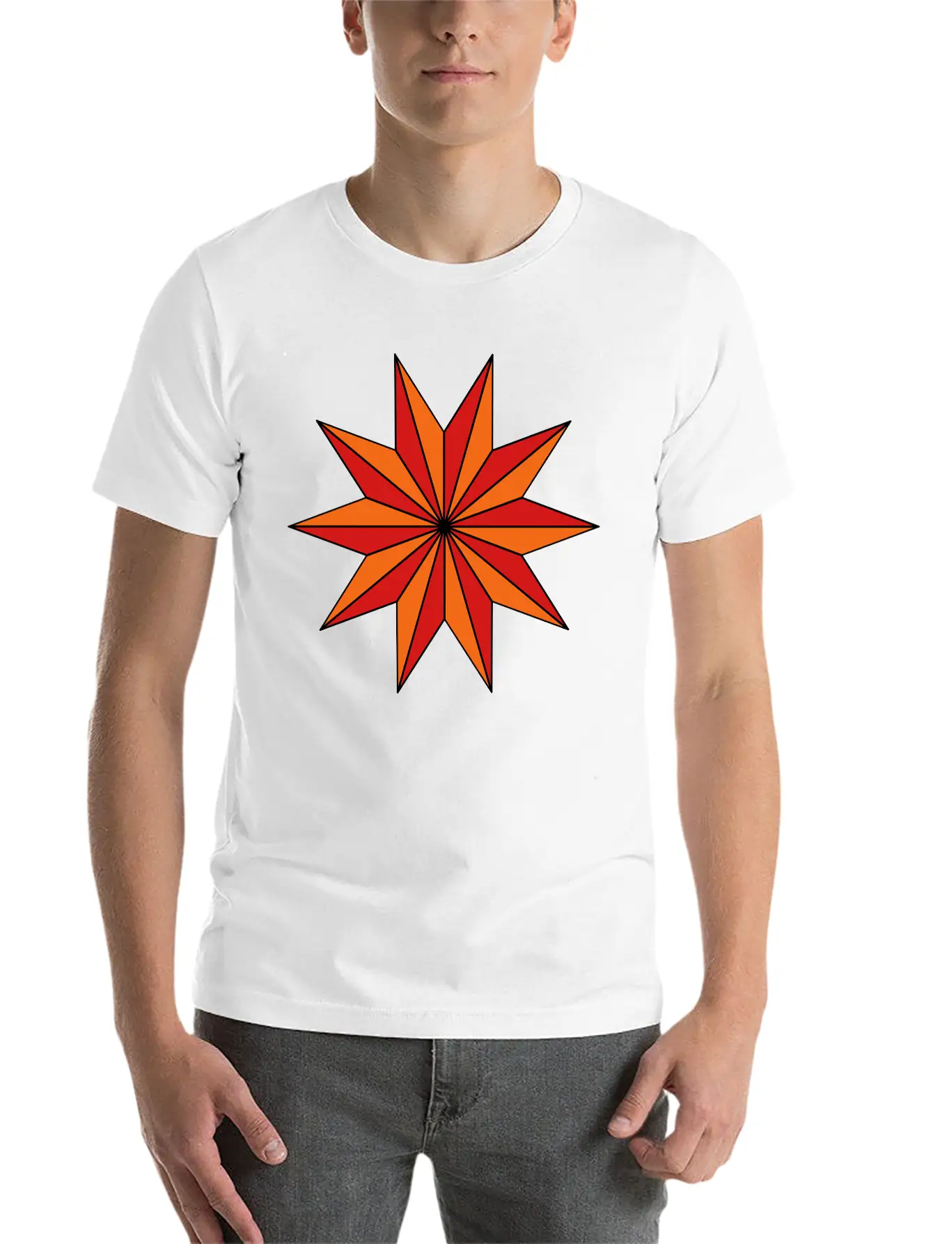 Star With 10 Rays Timeless Short Sleeve Tee – Comfy And Minimalist Design