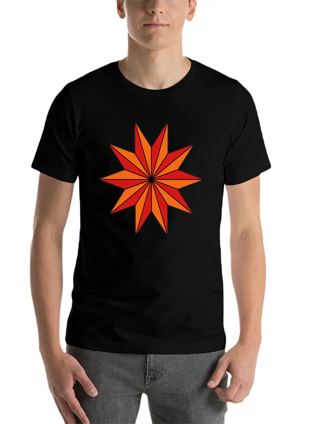 Star With 10 Rays Timeless Short Sleeve Tee – Comfy And Minimalist Design