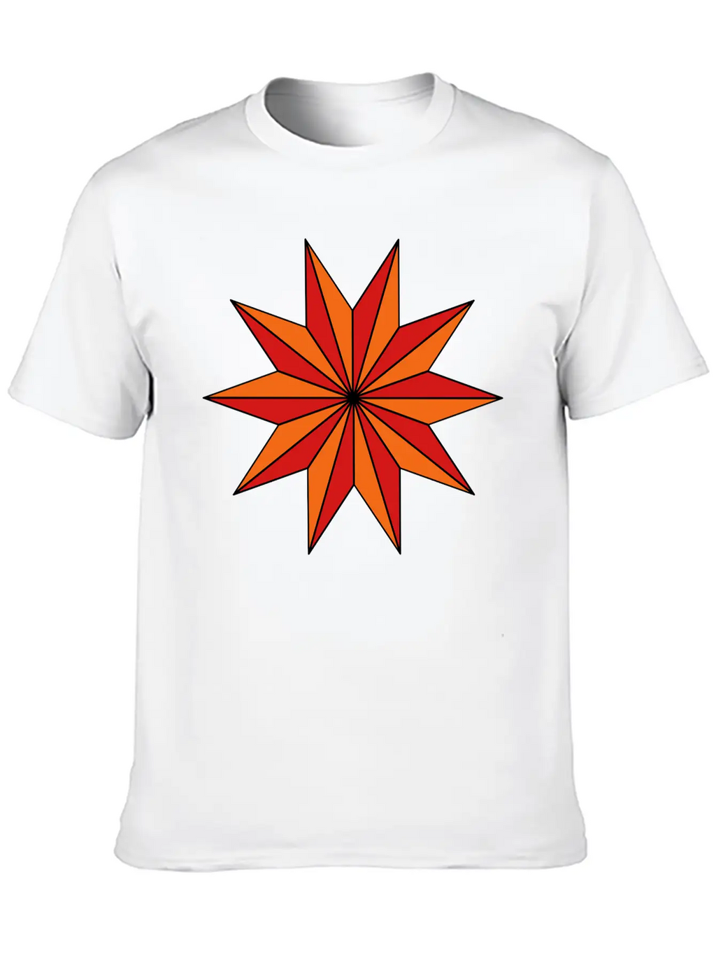 Star With 10 Rays Timeless Short Sleeve Tee – Comfy And Minimalist Design