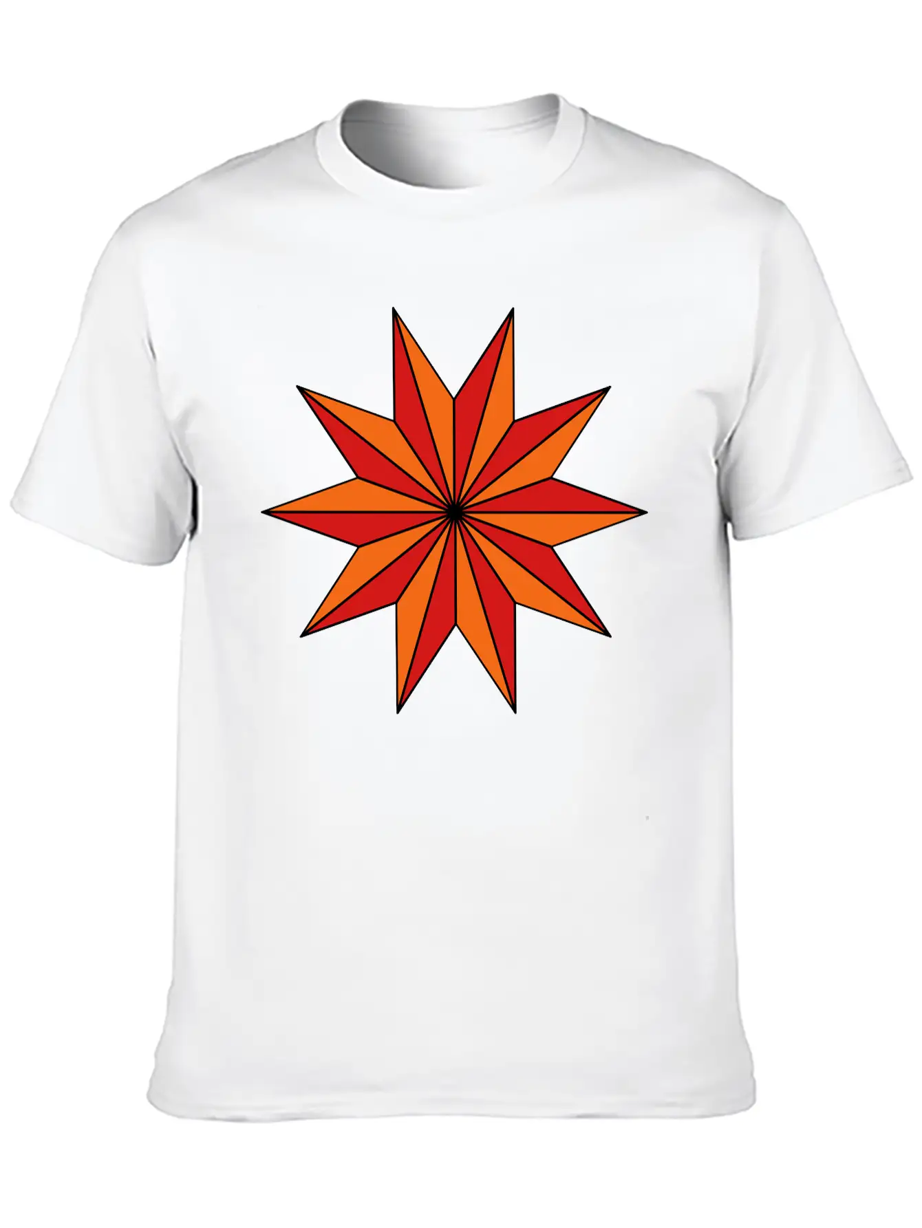 Star With 10 Rays Timeless Short Sleeve Tee – Comfy And Minimalist Design