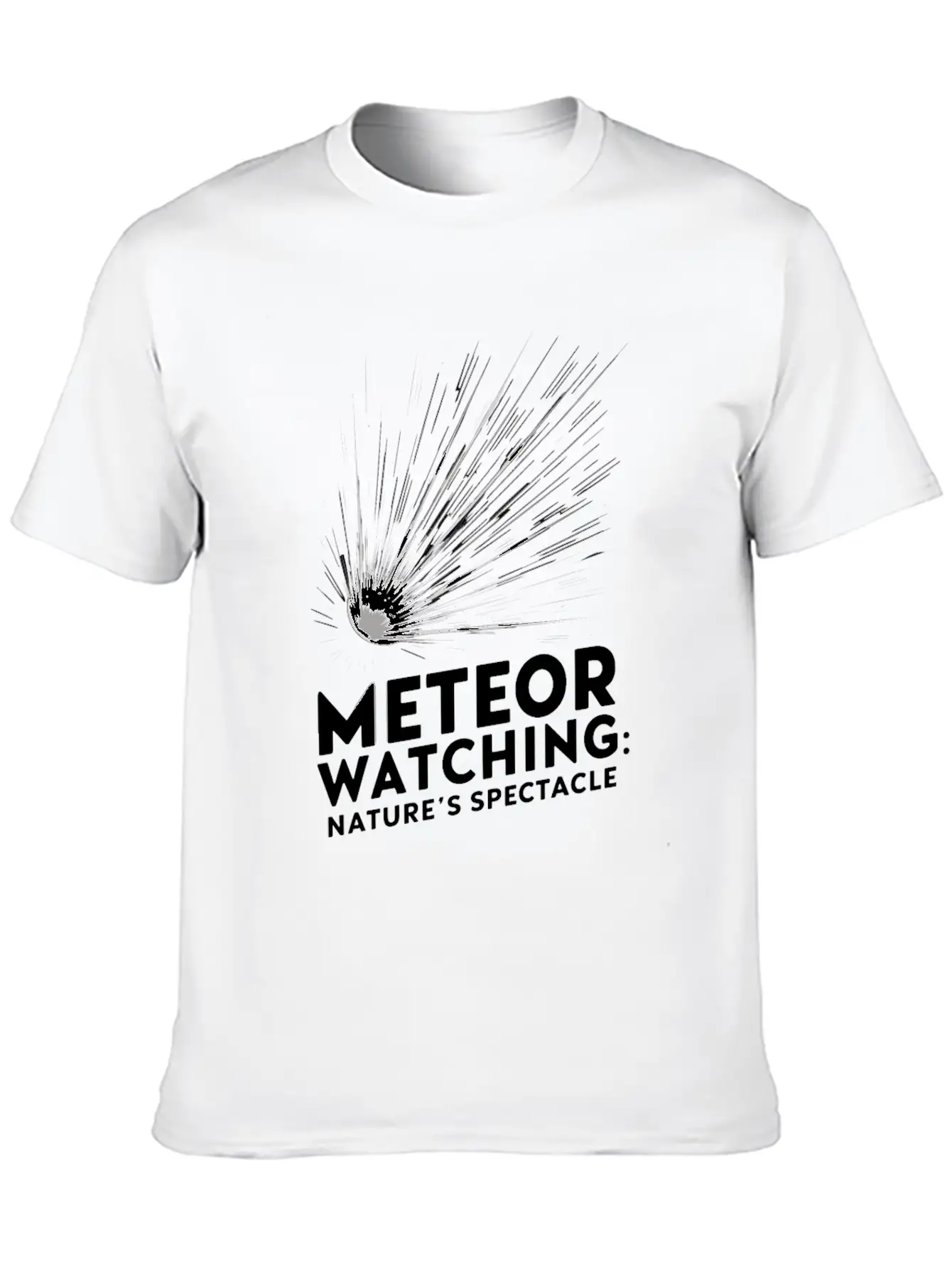 Stargazing Adventures Under The Meteor Shower Essential Unisex Summer Tee – Soft Cotton Casual Fit