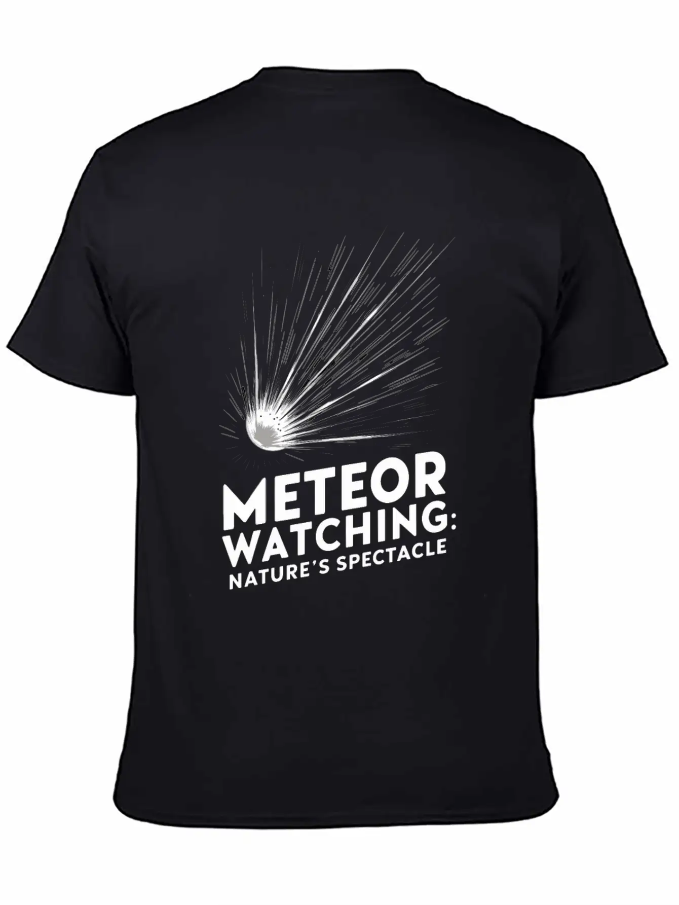 Stargazing Adventures Under The Meteor Shower Essential Unisex Summer Tee – Soft Cotton Casual Fit