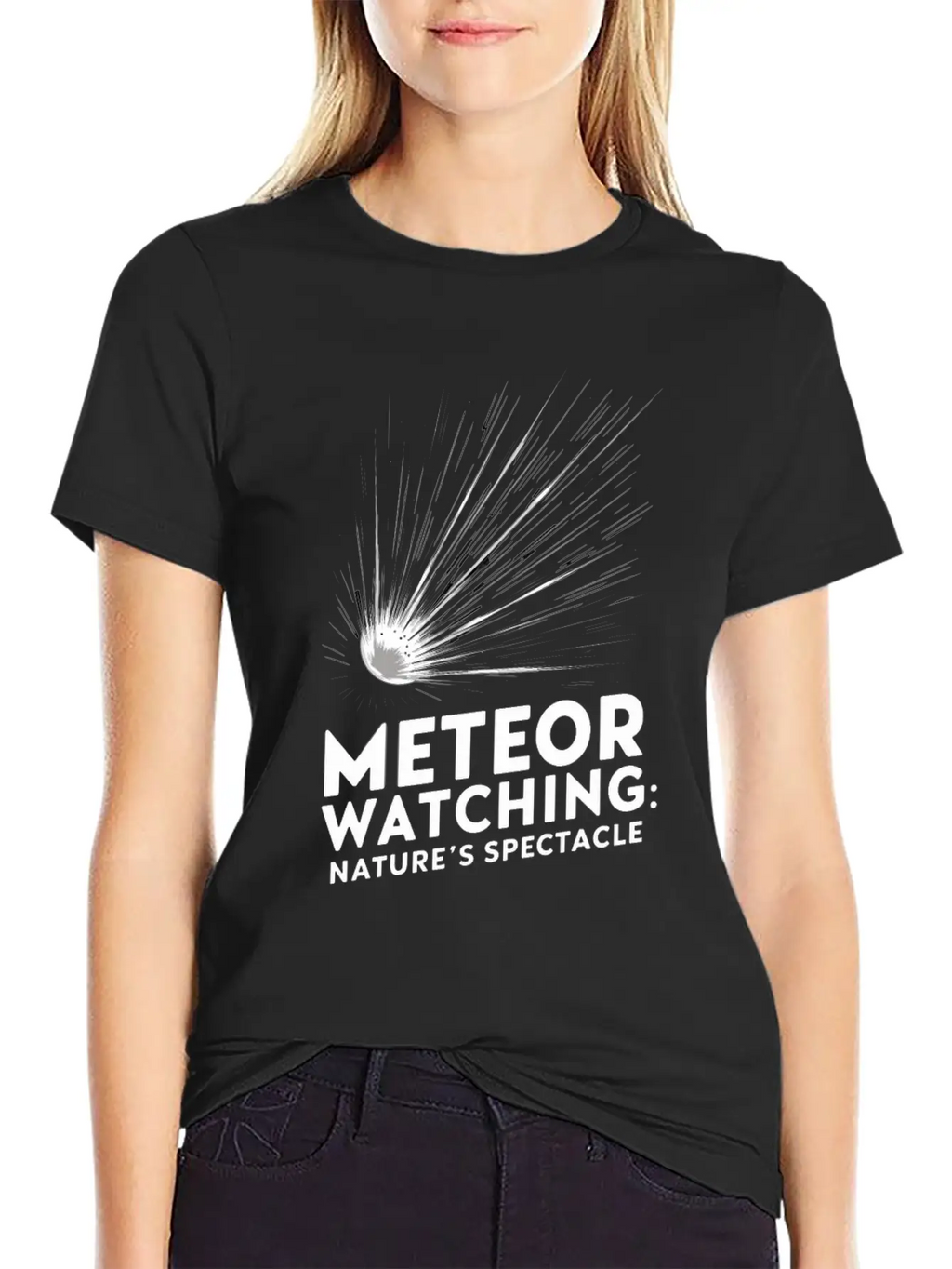 Stargazing Adventures Under The Meteor Shower Essential Unisex Summer Tee – Soft Cotton Casual Fit