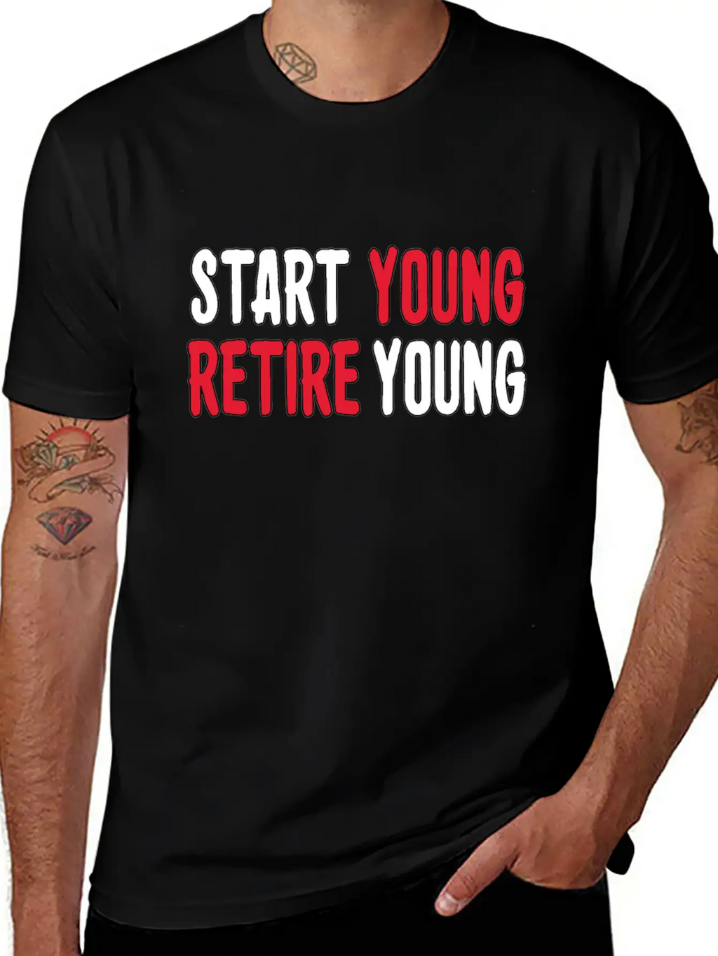Start Young Business, Entrepreneur Mindset Retire. Timeless Short Sleeve Tee – Comfy And Minimalist Design