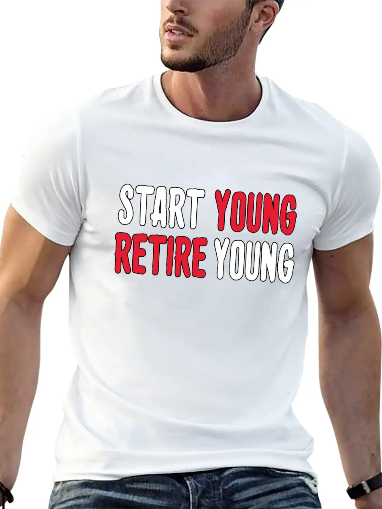 Start Young Business, Entrepreneur Mindset Retire. Timeless Short Sleeve Tee – Comfy And Minimalist Design