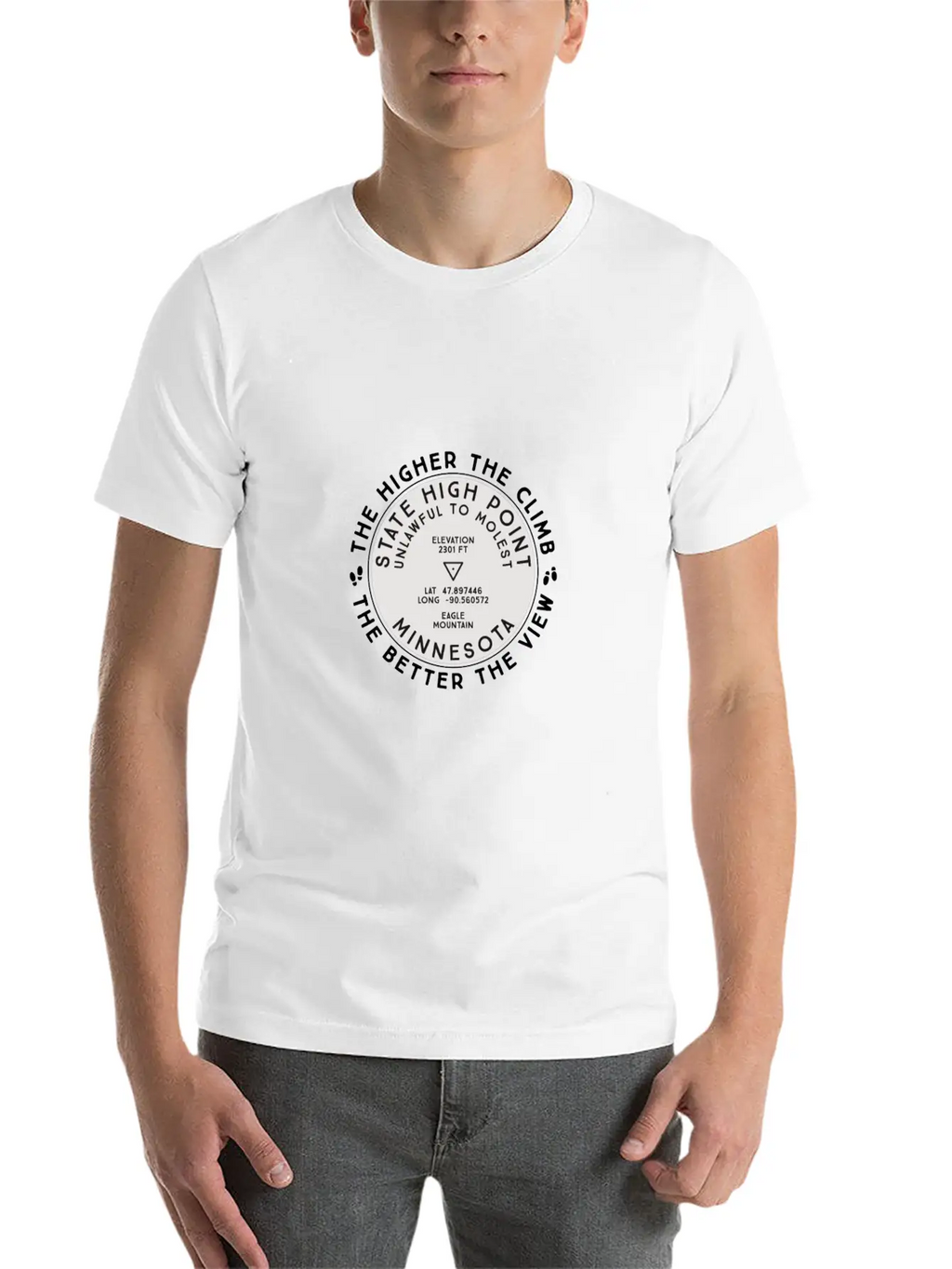 State High Point Minnesota Eagle Mountain Hiking G Timeless Short Sleeve Tee – Comfy And Minimalist Design