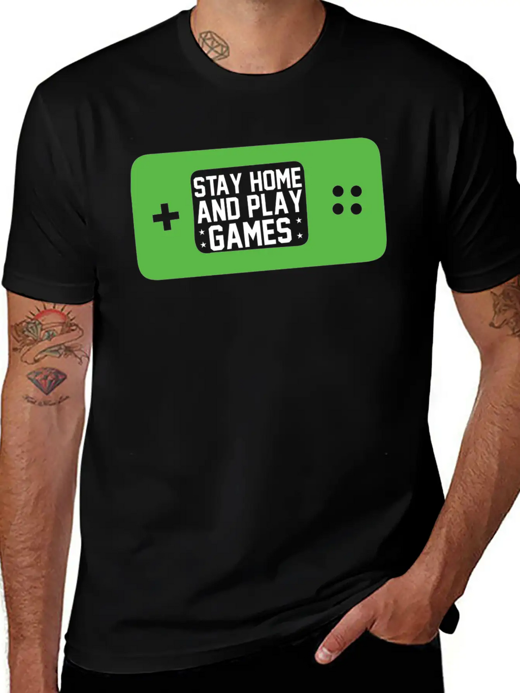 Stay Home And Play Games Relaxed Everyday Tee – Lightweight And Durable Cotton