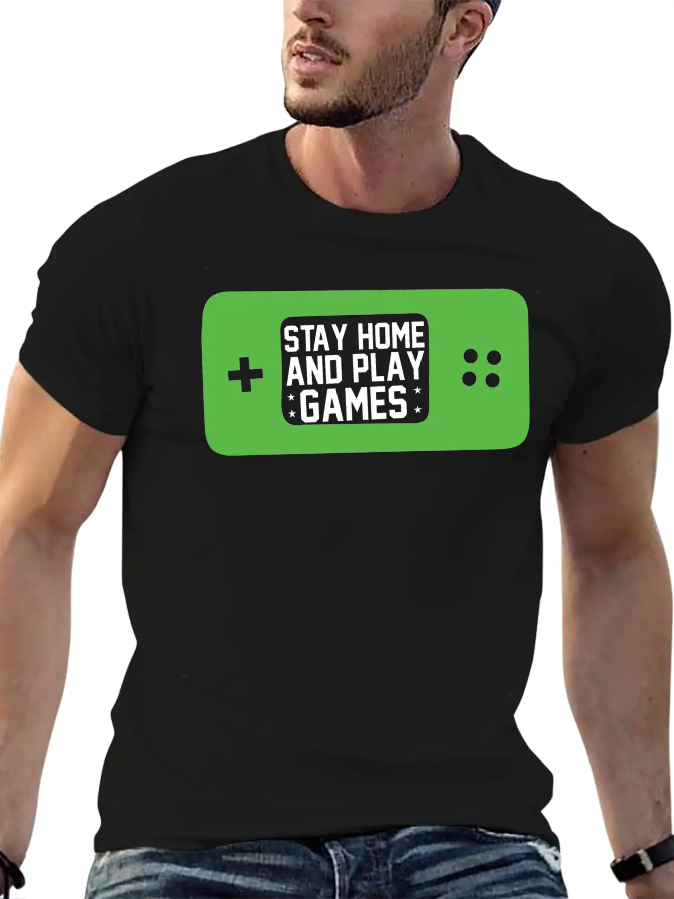 Stay Home And Play Games Relaxed Everyday Tee – Lightweight And Durable Cotton