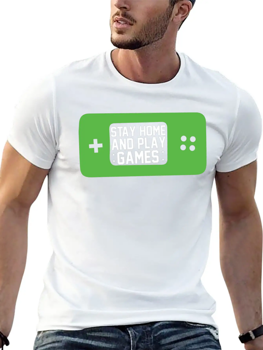 Stay Home And Play Games Relaxed Everyday Tee – Lightweight And Durable Cotton