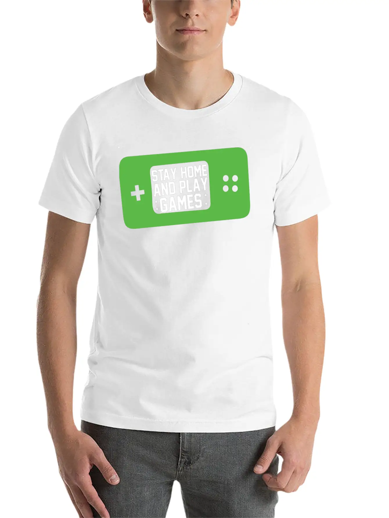 Stay Home And Play Games Relaxed Everyday Tee – Lightweight And Durable Cotton