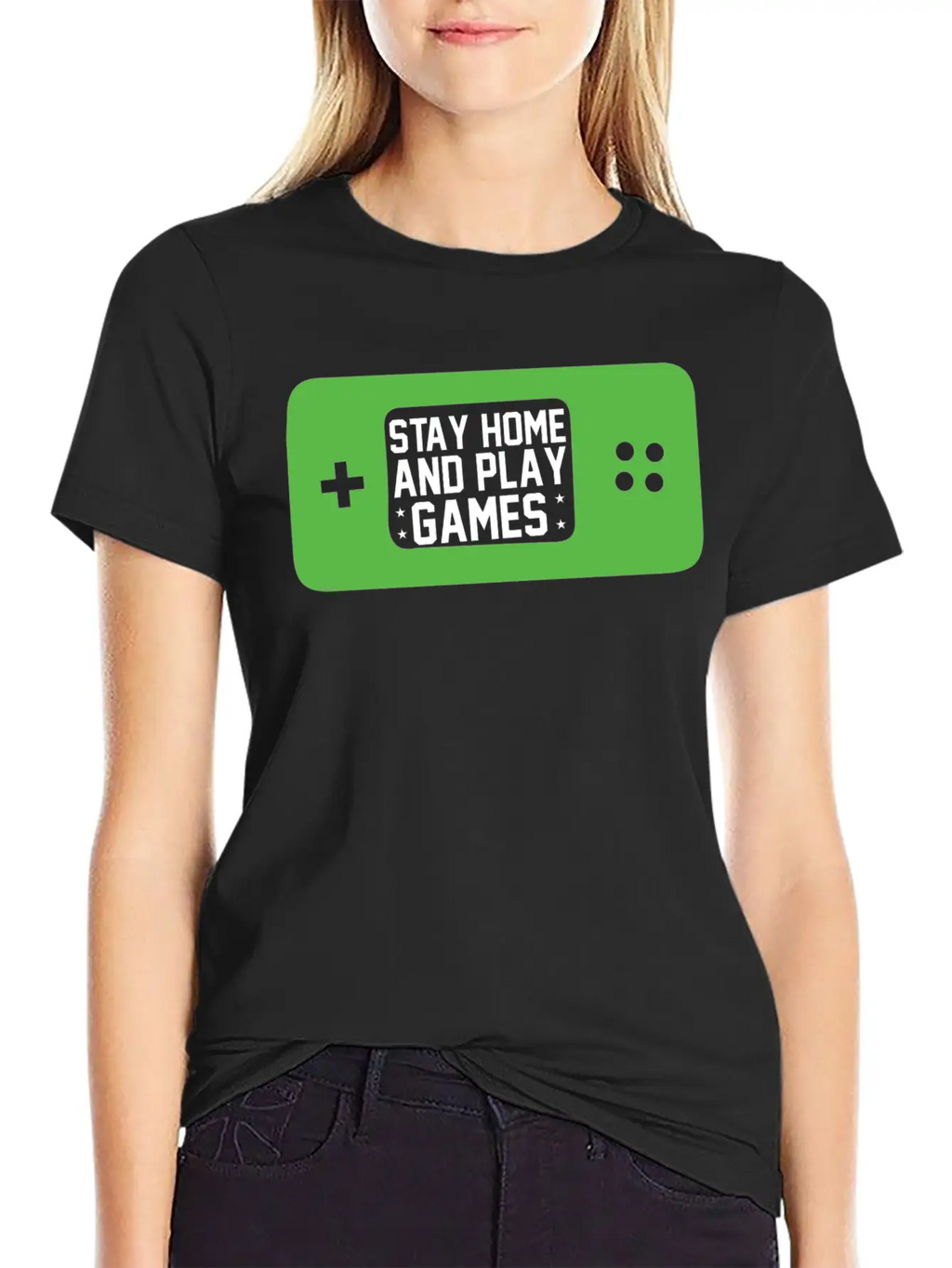 Stay Home And Play Games Relaxed Everyday Tee – Lightweight And Durable Cotton