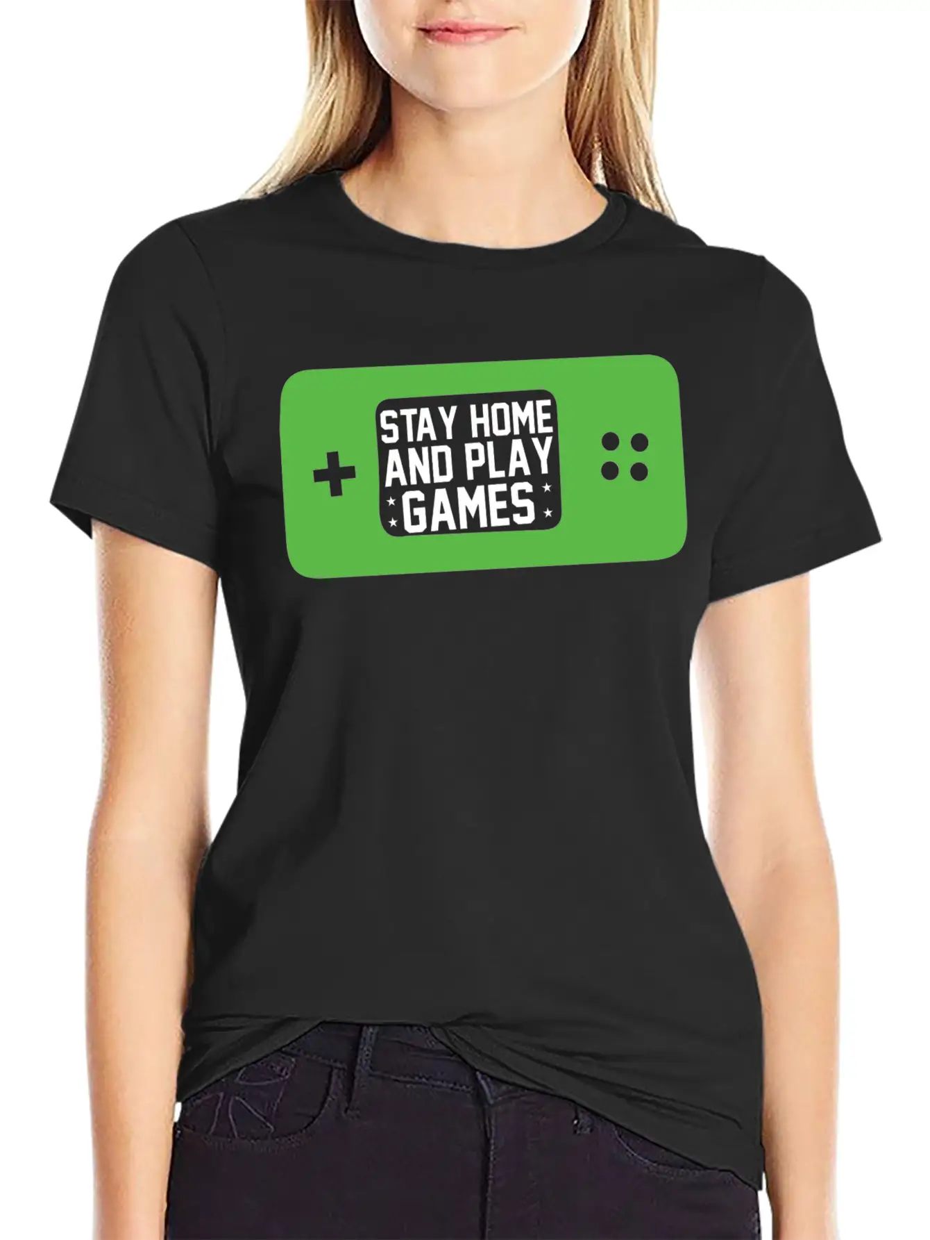 Stay Home And Play Games Relaxed Everyday Tee – Lightweight And Durable Cotton