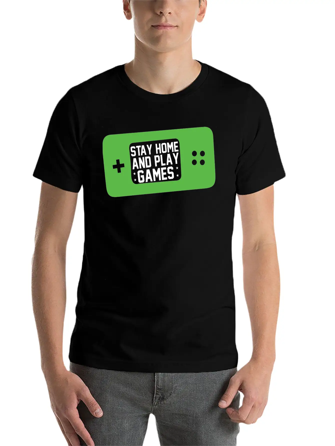 Stay Home And Play Games Relaxed Everyday Tee – Lightweight And Durable Cotton