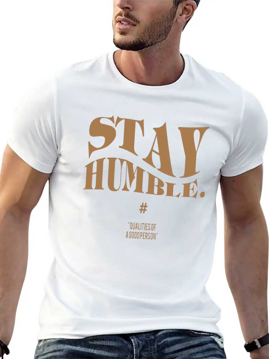Stay Humble Simple Text Phase Wording Minimal Unisex Casual T-Shirt – Clean Design For Daily Comfort