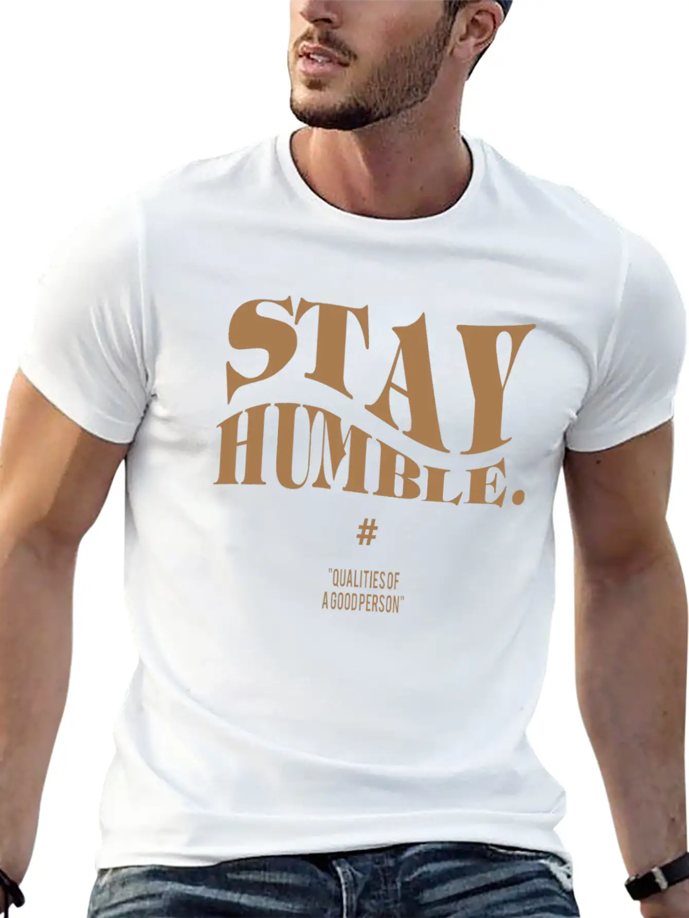 Stay Humble Simple Text Phase Wording Minimal Unisex Casual T-Shirt – Clean Design For Daily Comfort