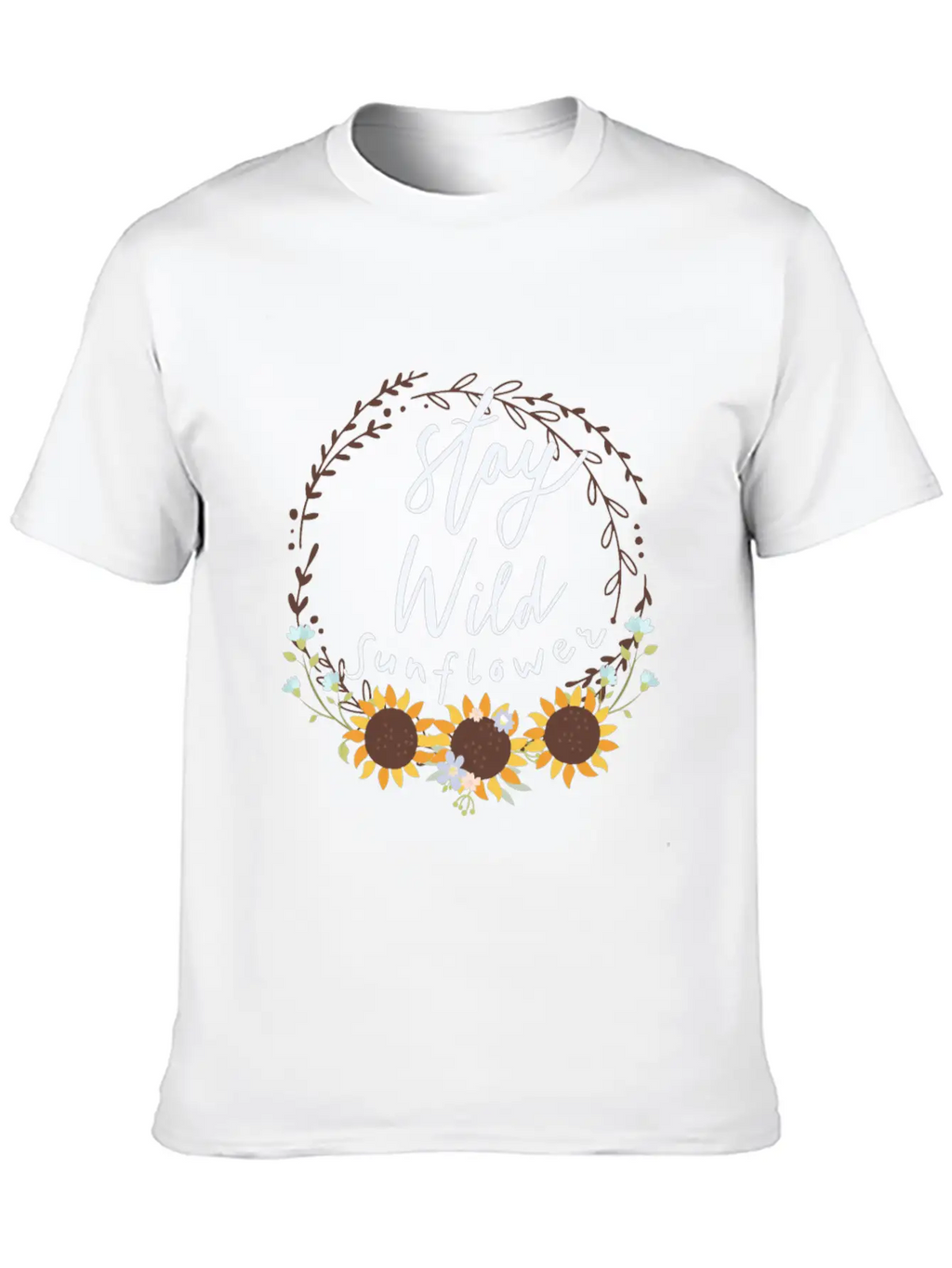Stay Wild Sunflower Relaxed Everyday Tee – Lightweight And Durable Cotton