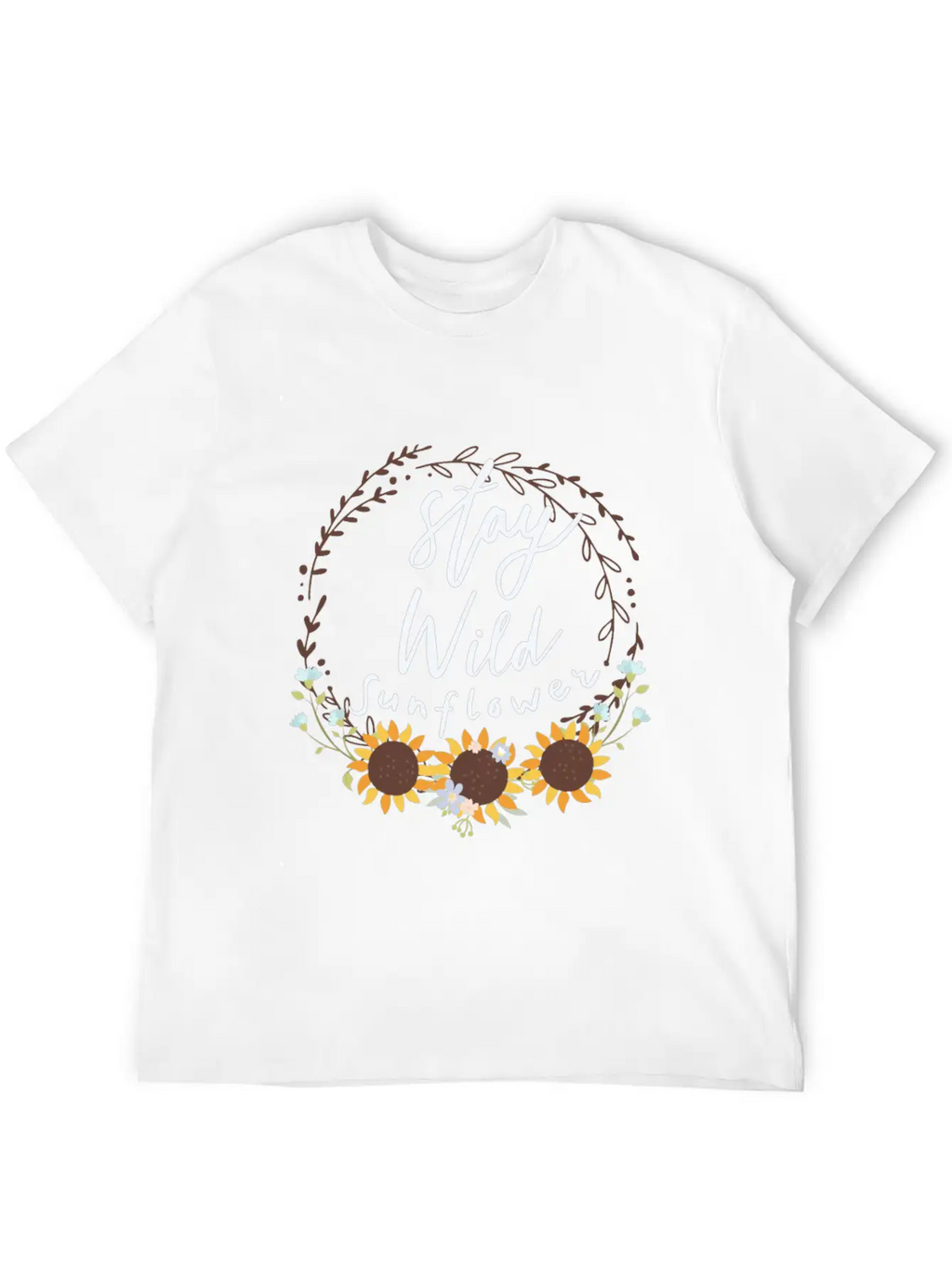Stay Wild Sunflower Relaxed Everyday Tee – Lightweight And Durable Cotton
