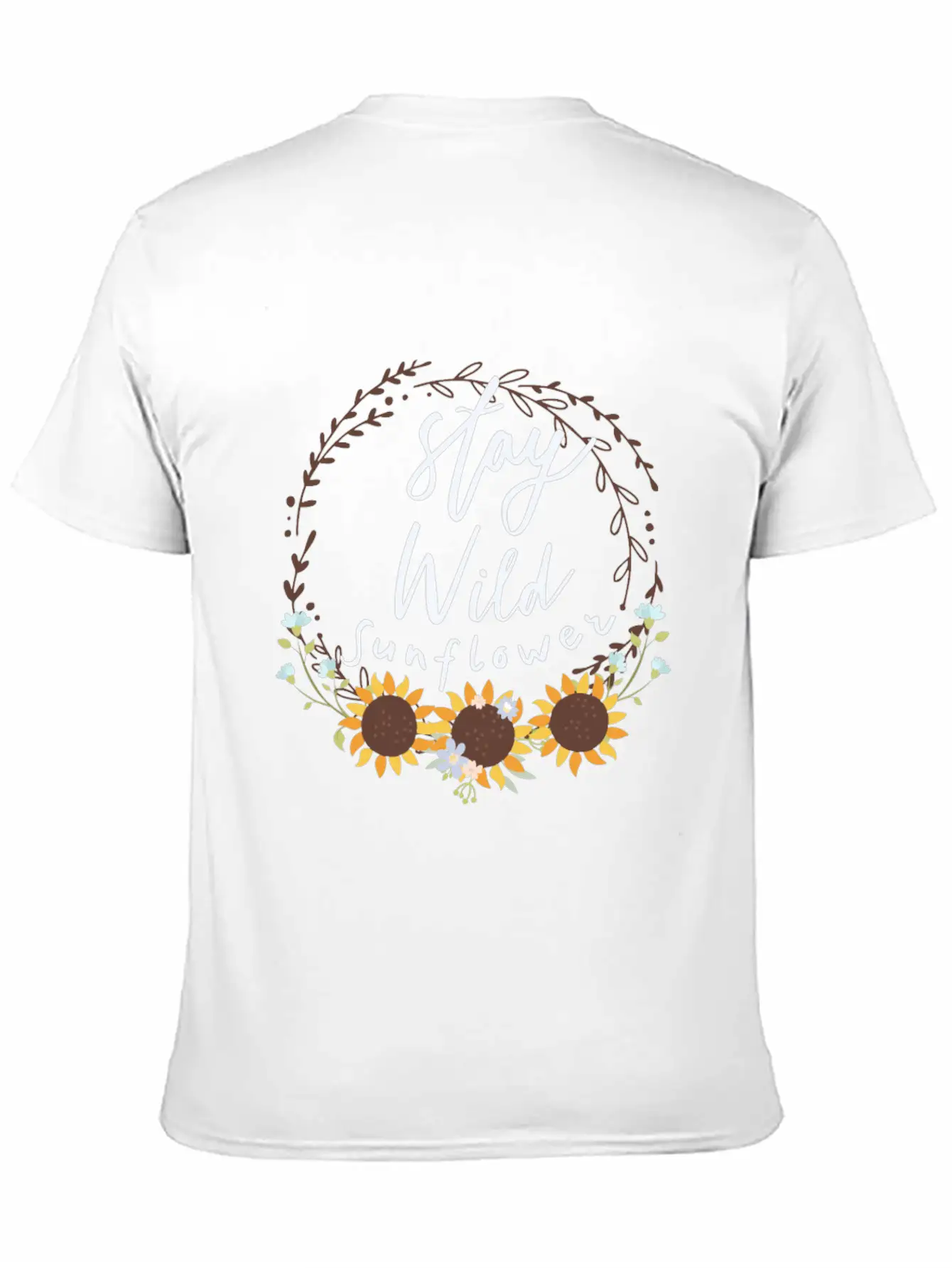 Stay Wild Sunflower Relaxed Everyday Tee – Lightweight And Durable Cotton