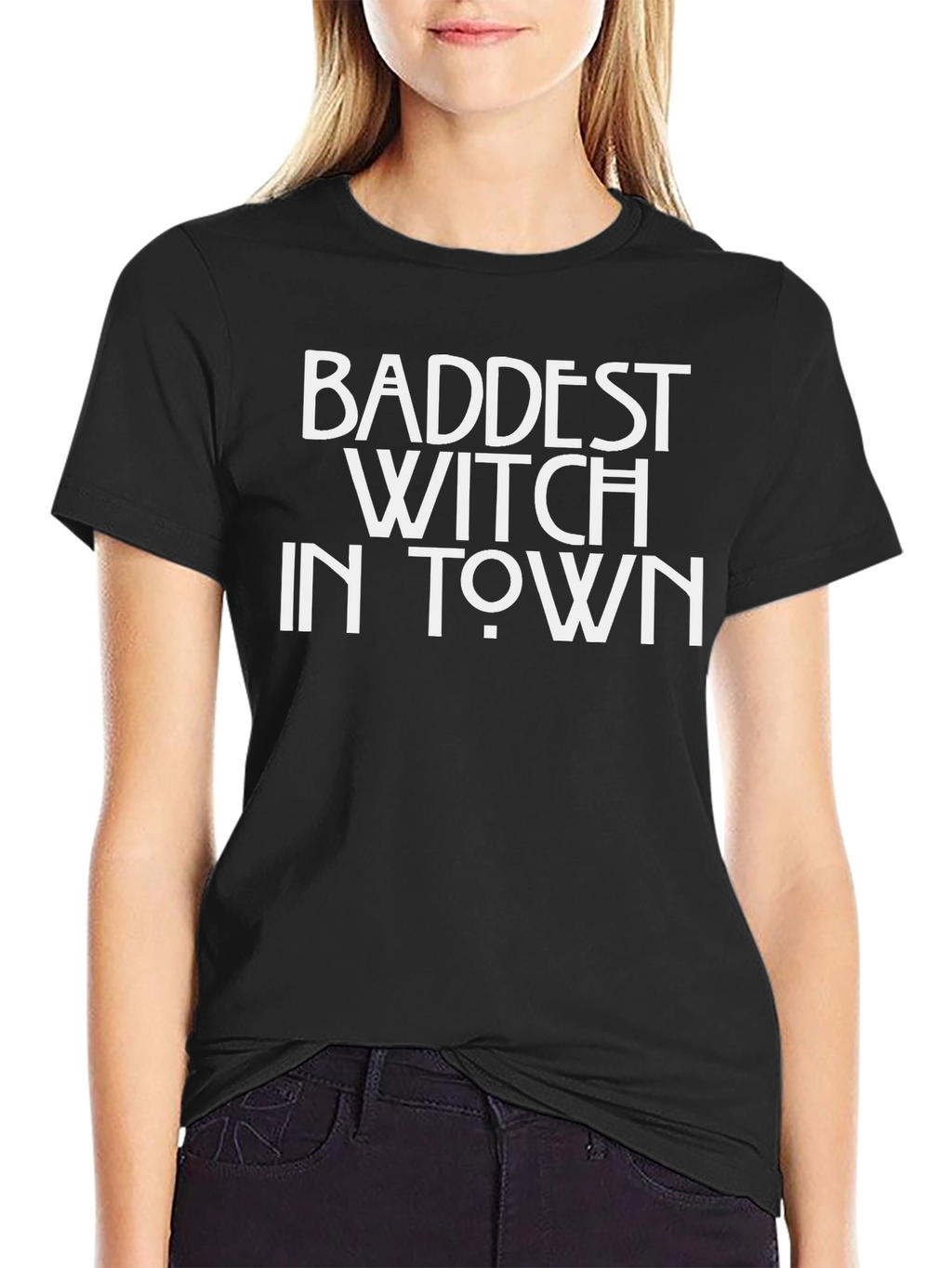 Baddest Witch in Town Graphic Tee - Halloween Fashion