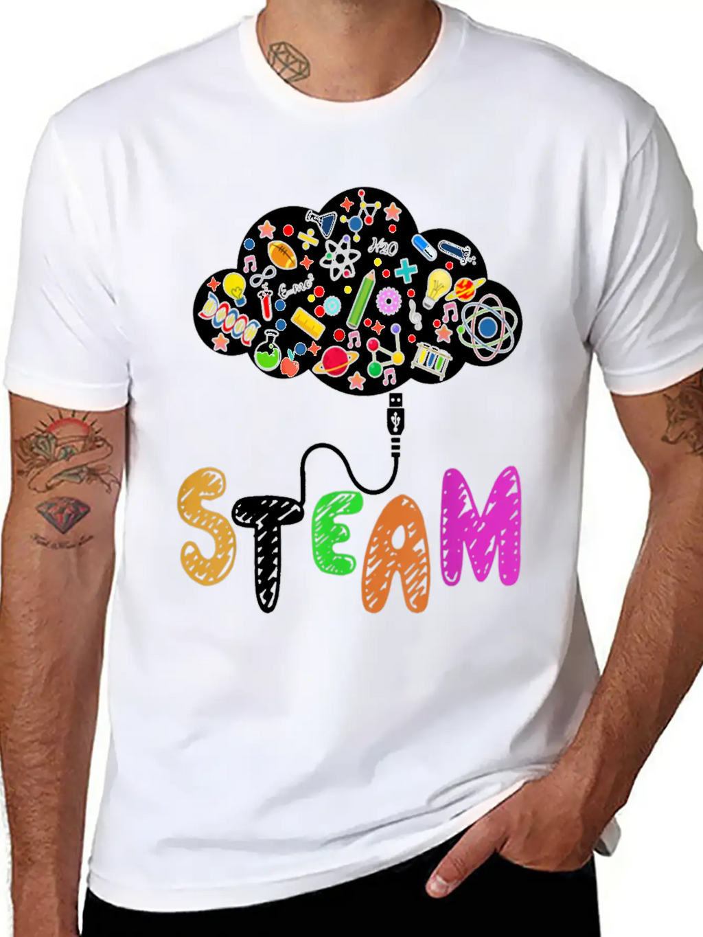 STEAM Teacher And Student Back To School STEM Essential Cotton Tee For Daily Outfits – Unisex Style