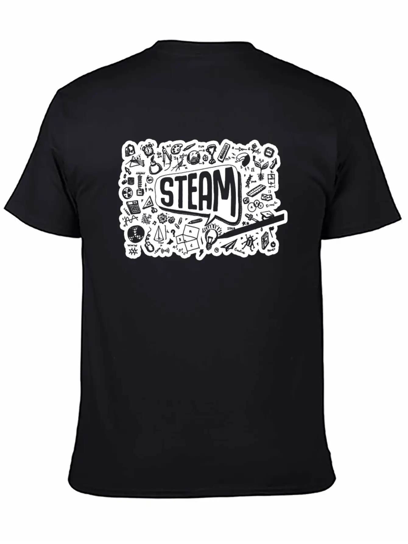 STEAM Thought Cloud Science Engineering Art STEM Essential Cotton Tee For Daily Outfits – Unisex Style