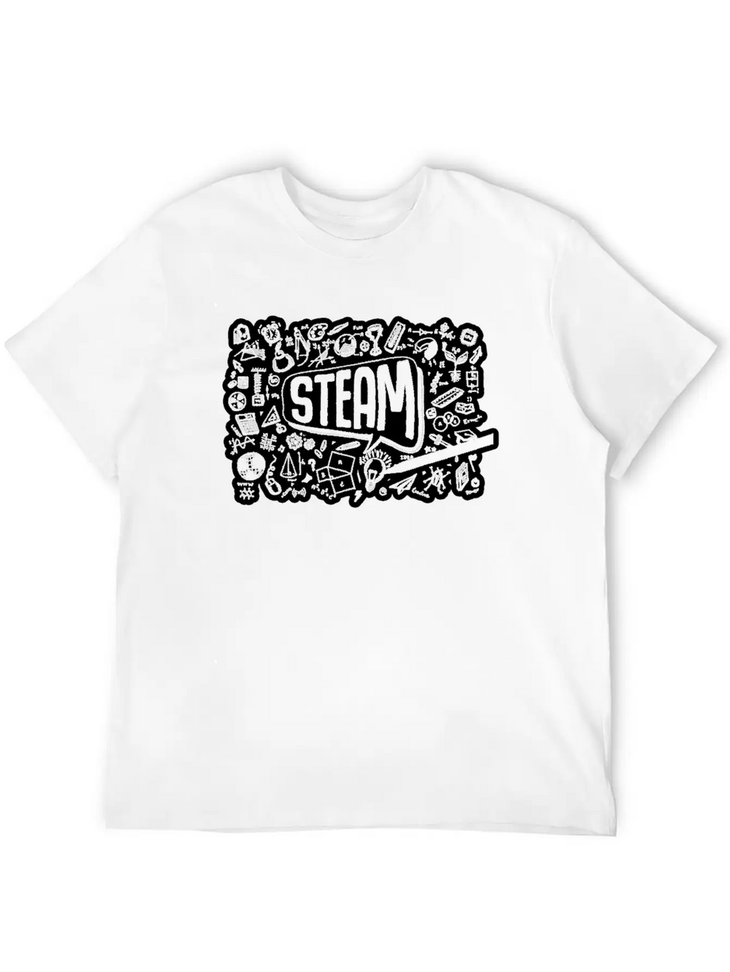 STEAM Thought Cloud Science Engineering Art STEM Essential Cotton Tee For Daily Outfits – Unisex Style