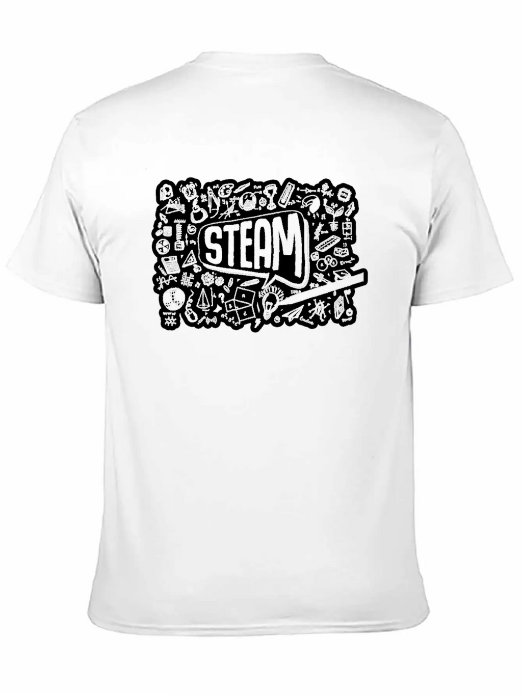 STEAM Thought Cloud Science Engineering Art STEM Essential Cotton Tee For Daily Outfits – Unisex Style