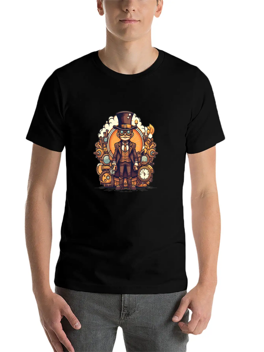 Steampunk Streetwear Unisex Casual T-Shirt – Clean Design For Daily Comfort