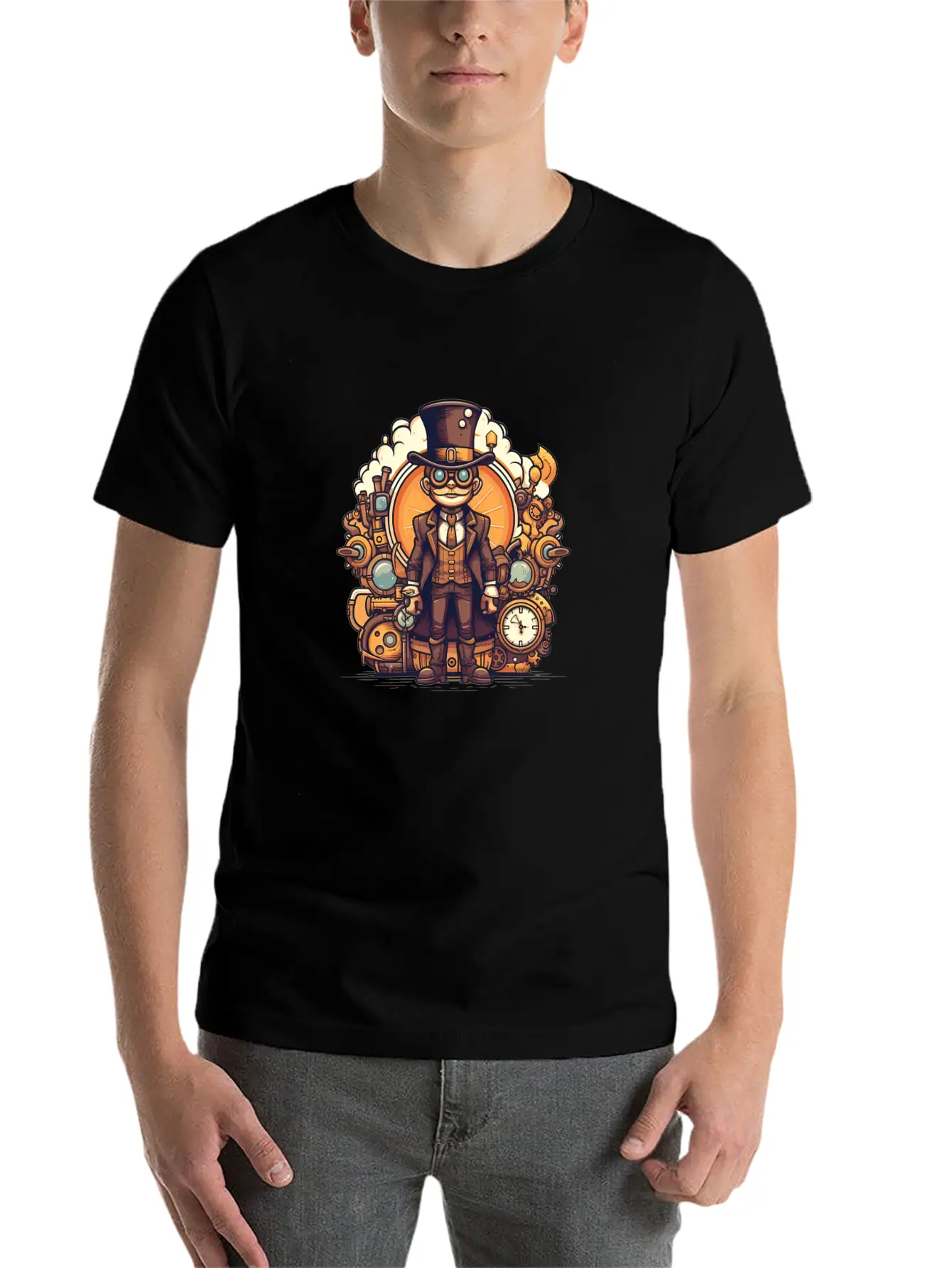 Steampunk Streetwear Unisex Casual T-Shirt – Clean Design For Daily Comfort