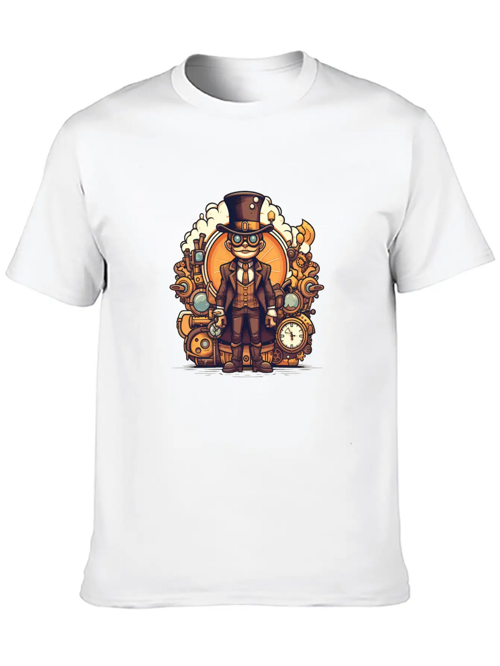 Steampunk Streetwear Unisex Casual T-Shirt – Clean Design For Daily Comfort